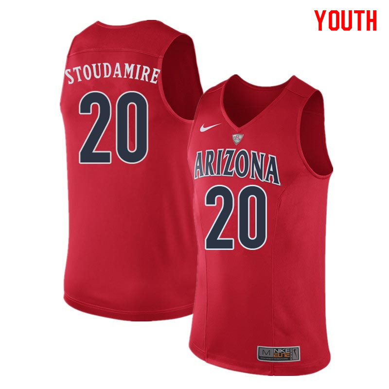 Youth Arizona Wildcats #20 Damon Stoudamire College Basketball Jerseys Sale-Red - Click Image to Close